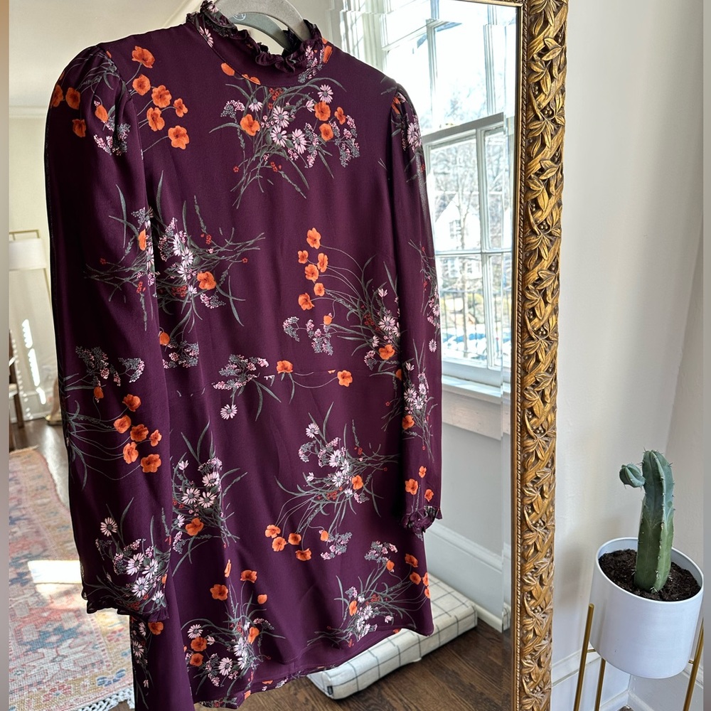 Reformation: Lewis Long-Sleeve Minidress- floral print